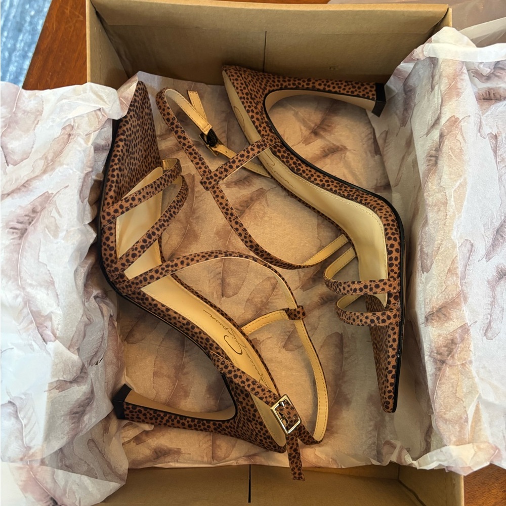 Jessica Simpson Brown Strappy Heels